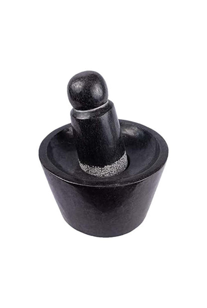 Rubbu rolu Traditional Mortar & Pestle on white background.
